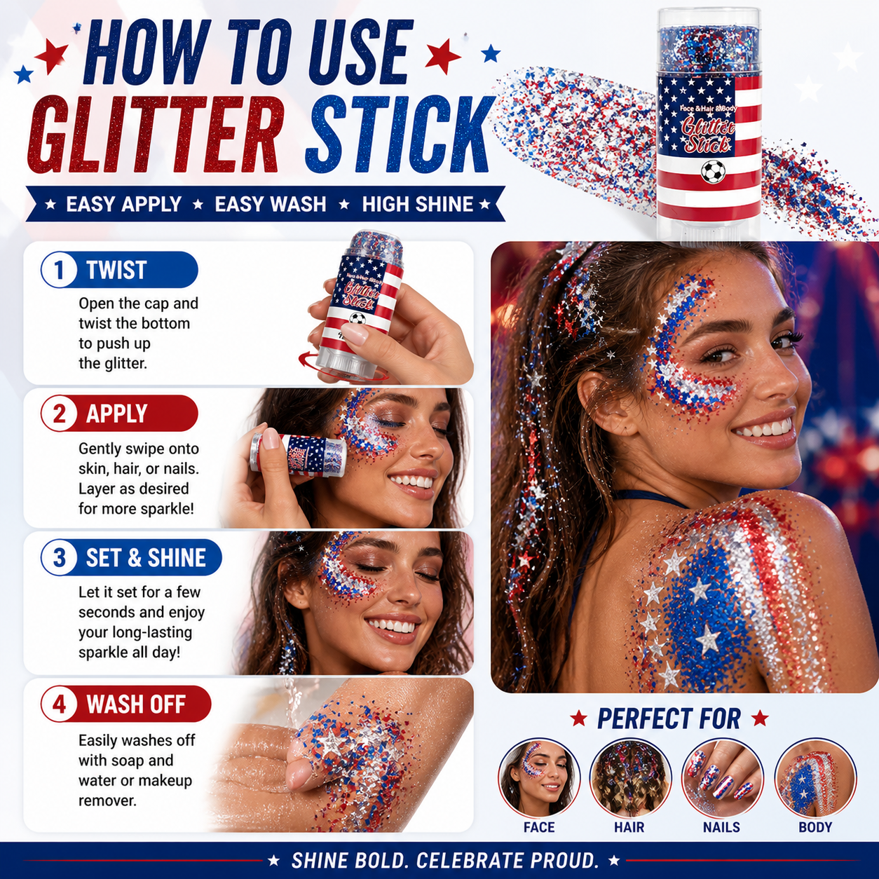 Tphflare™4th of July Glitter Stick