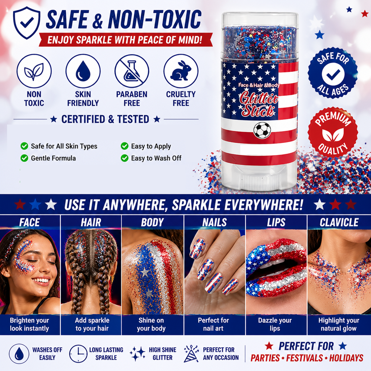 Tphflare™4th of July Glitter Stick